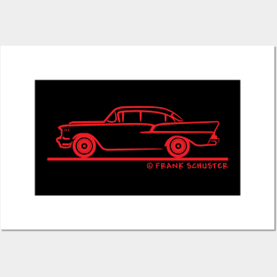 1957 Chevy Sedan 2-10 Four Door Posters and Art